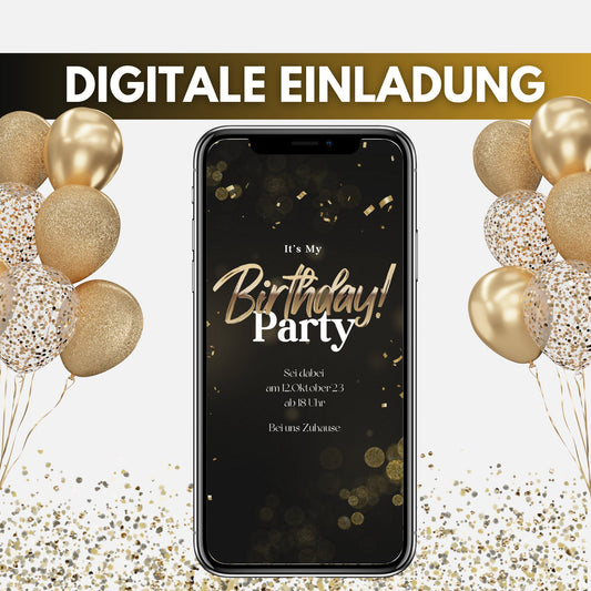 Digitale Einladung Geburtstag its my Birthday | personalisiert | E-Card 40.Geburtstag | Einladung  runder Geburtstag | 50. Geburtstagsparty